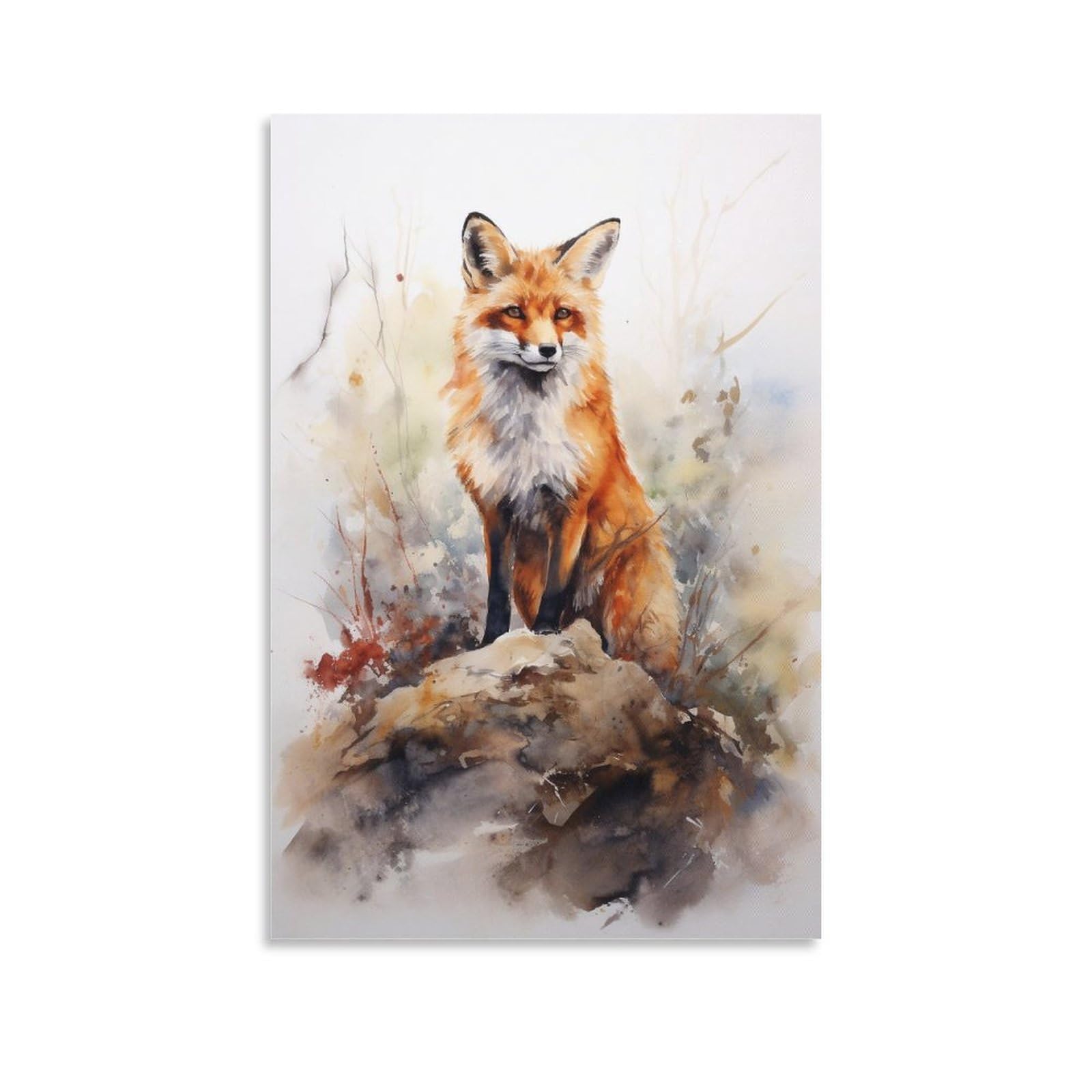 Poster da Parete volpe animale natura Cornice Nera 40x30cm Decorativi Stampa da Parete Quadri Moderni Soggiorno Camera da Letto Cucina Decorazione Murale Wall Art Grafica Immagini - P2BAA40x30-3904