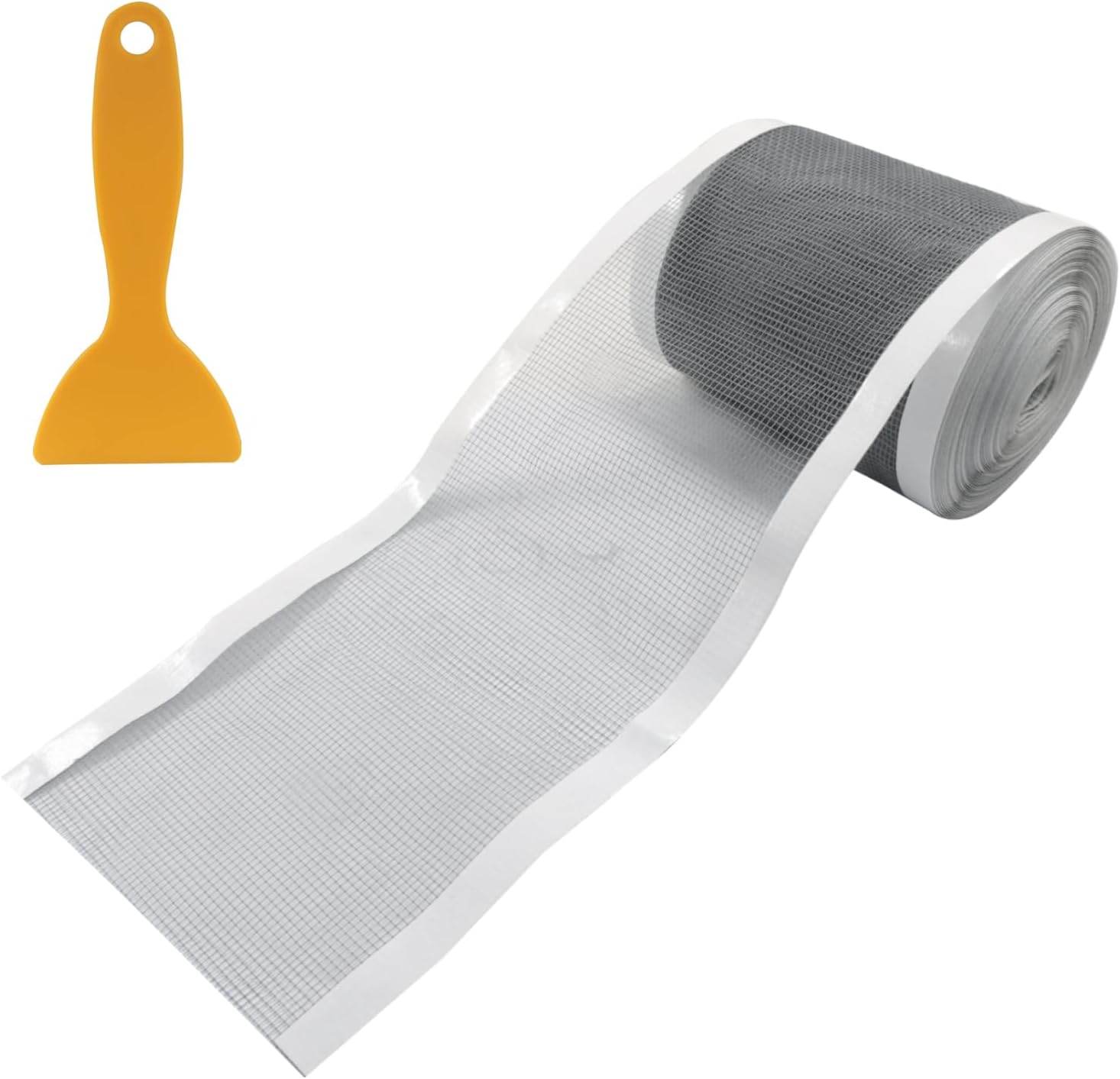 4 Inch x 33 FT Disposable Shower Drain Screen Self-Adhesive Stickers, Shower Drain Mesh Stickers for Bathroom Kitchen, with Cleaning Shovel