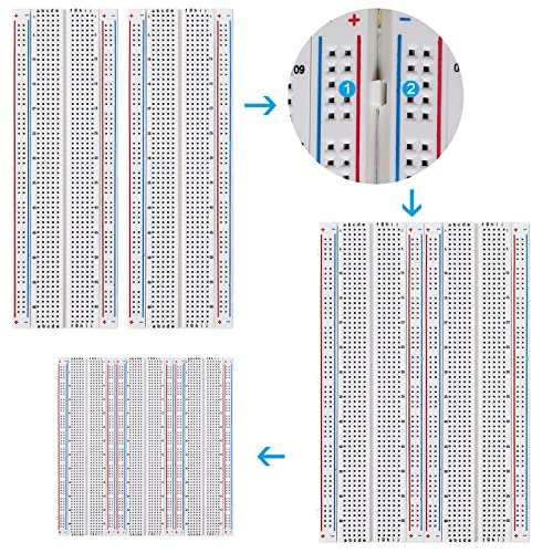 3 Set of Solderless Prototype Breadboard 830 tie Points Breadboard - Image 4
