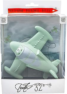 Chewy, The Teeth-32 Airplane Teething Toy 100% Natural Havea Rubber