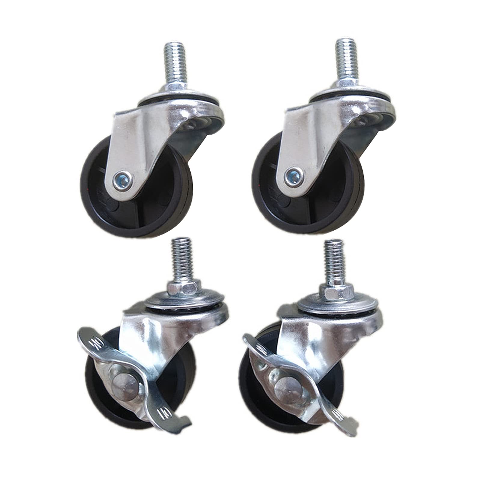 Zguouzantye One Color 4 Swivel Casters Threaded Stem M8x15mm For Furniture