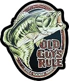 Old Guys Rule | Still Kickin' Bass | Great Gift Idea|Decal Sticker|2 Pack|5 Inch Stickers|FBMS003
