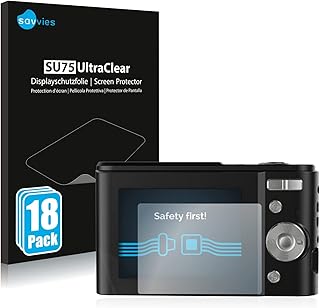 Savvies 18-Pack Screen Protection Film compatible with Bofypoo DC311-AF Screen Protector Ultra Clear [Scratch Proof, Anti Fingerprint, Ultra Thin]