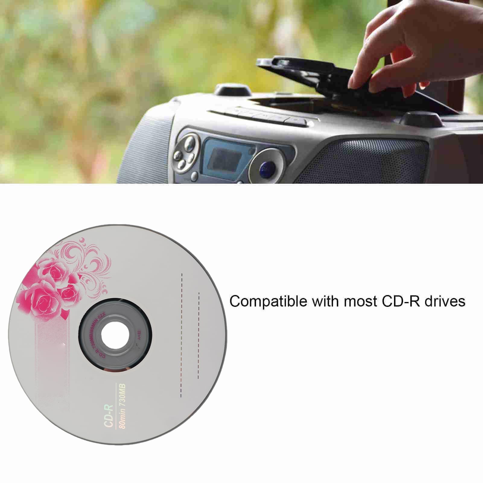 Amazon | 書き込み可能な CD R ブランクディスク、52 倍速、730 MB