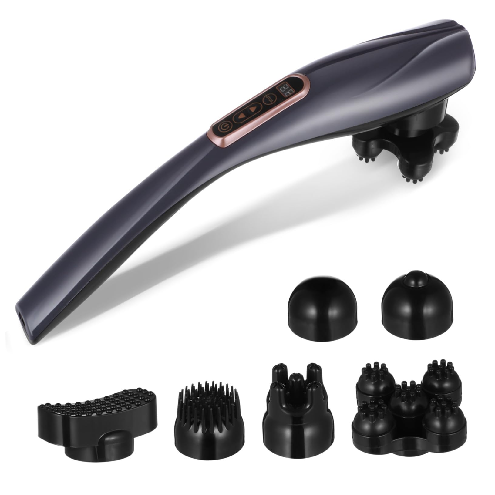 GANAZONO Massaggiatore Portatile a Forma di Delfino Design Ricaricabile, 2000mah, Materiale Abs per Massaggio Corpo e Collo Completo, per Rilassamento Muscolare