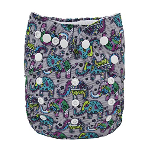 ALVABABY New Design Reuseable Washable Pocket Cloth Diaper Nappy + 2 Inserts YA118