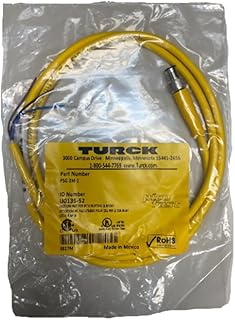 AVLIS-CO PSG 3M-1 Cordset, M8 Male to Cut-end, Yellow, 3 cond, 1 Meter, PVC, Picofast Series