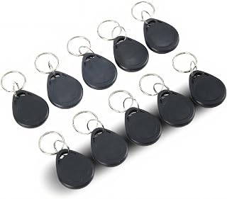 100 Unidades de 125 KHz para Llavero RFID, Tarjeta de Identificación de Proximidad, Tarjeta de Teclado para Entrada de Puerta, de Control de Acceso, Inducción Sensible, (Negro)