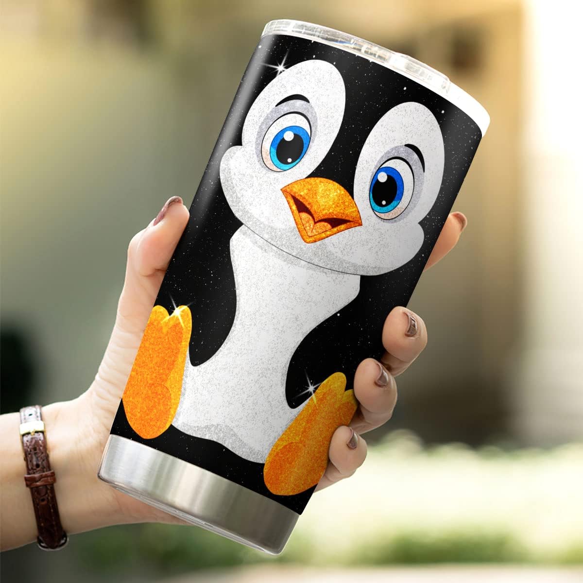 CUBICER Penguin Coffee Tumbler Travel Mug With Lid Cute Birthday Gifts For Women Mom Teenagers Sisters Animal Lovers Insulated Cup Stainless Steel Tumblers Hot Cold Drinks Funny Sayings - Image 5