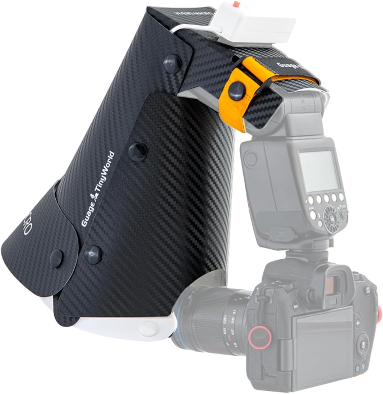 Gauge Slimline macro Flash Diffuser Softbox - Compact, Foldable Softbox Flash for Macro Photography of Flowers, Insects & Details (Slim Version)