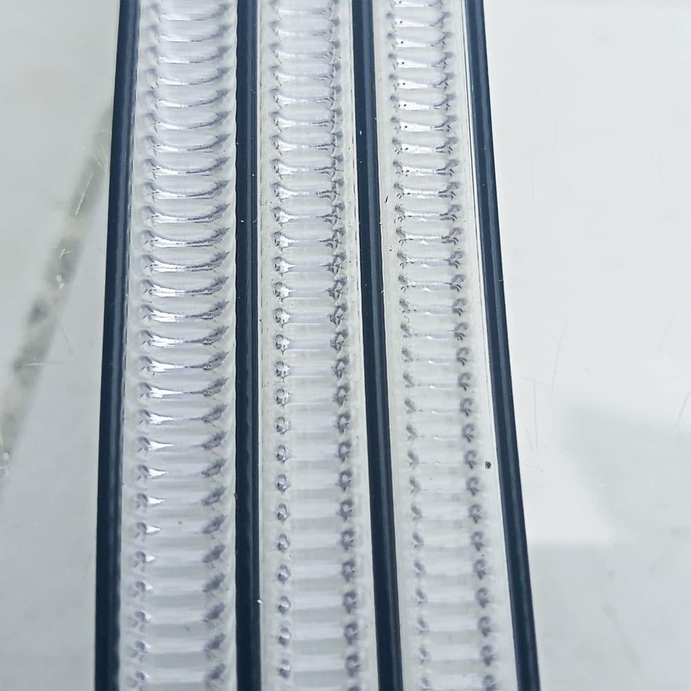 Pertoni Tende Rideaux d'extérieur en plastique PVC et barre en aluminium Noir/transparent Largeur 120 cm x 210 cm Longueur