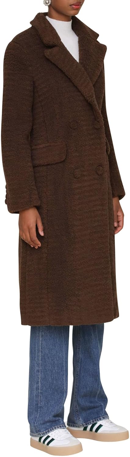 Avec Les Filles womens Double Breasted Sherpa Coat - Image 3