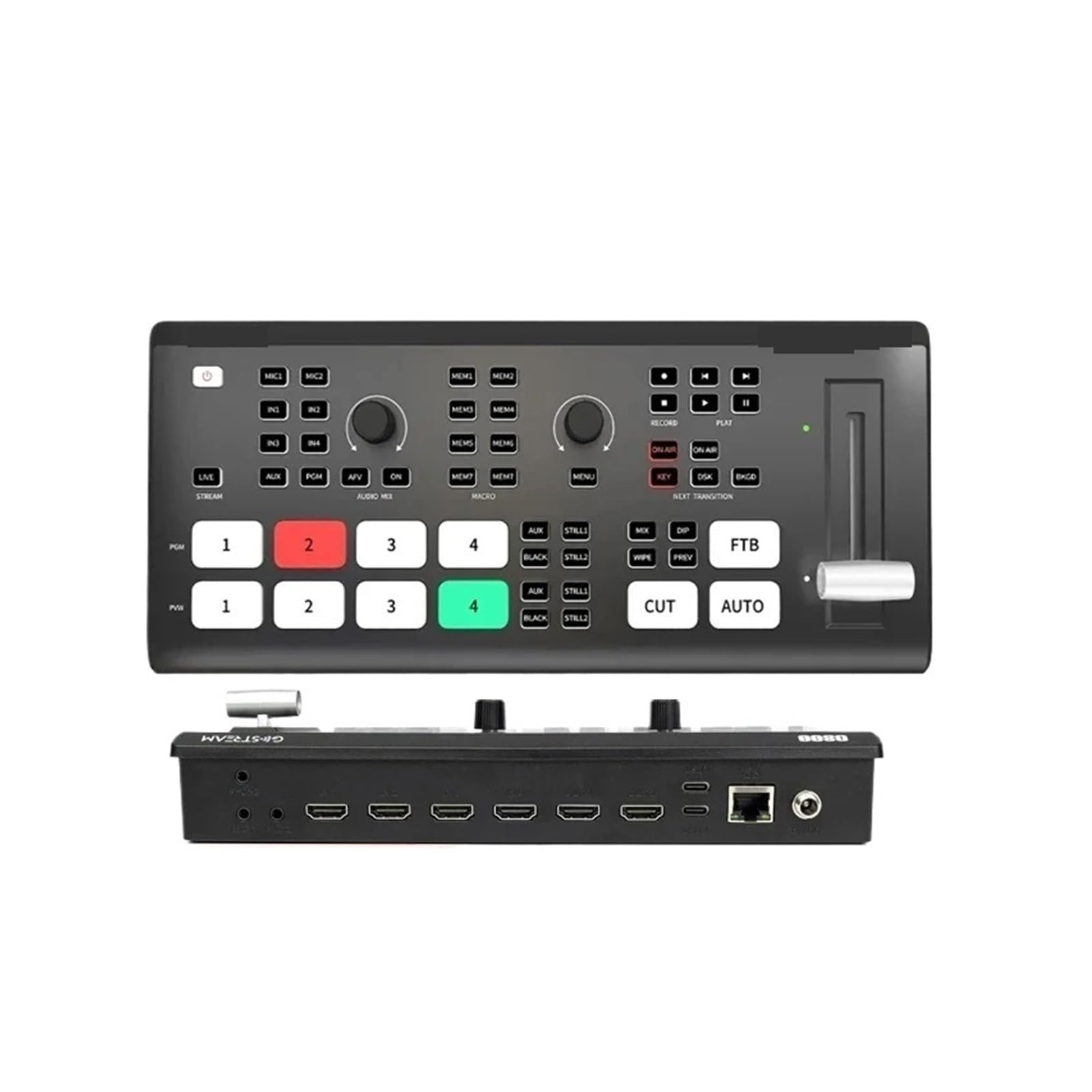 Digitalkonverter, Video-Umschalter 4-Kanal – kompatibel for Live-Streaming-Videomonitor