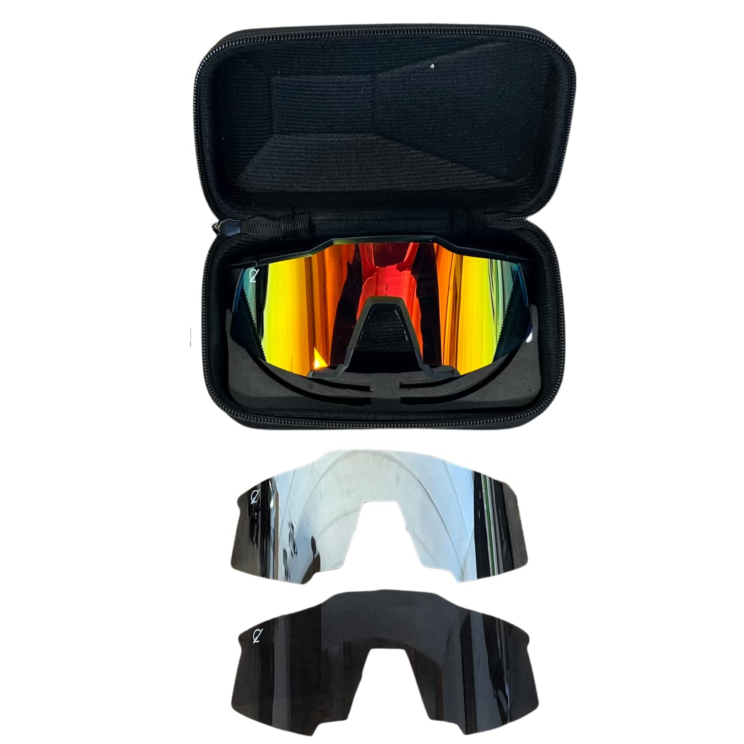 Bluestone Zaddy Interchangeable Sunglasses - Using Sunshield Lux Technology - 3 Colors (Black, Chrome, Rainbow), Multicolor, Medium