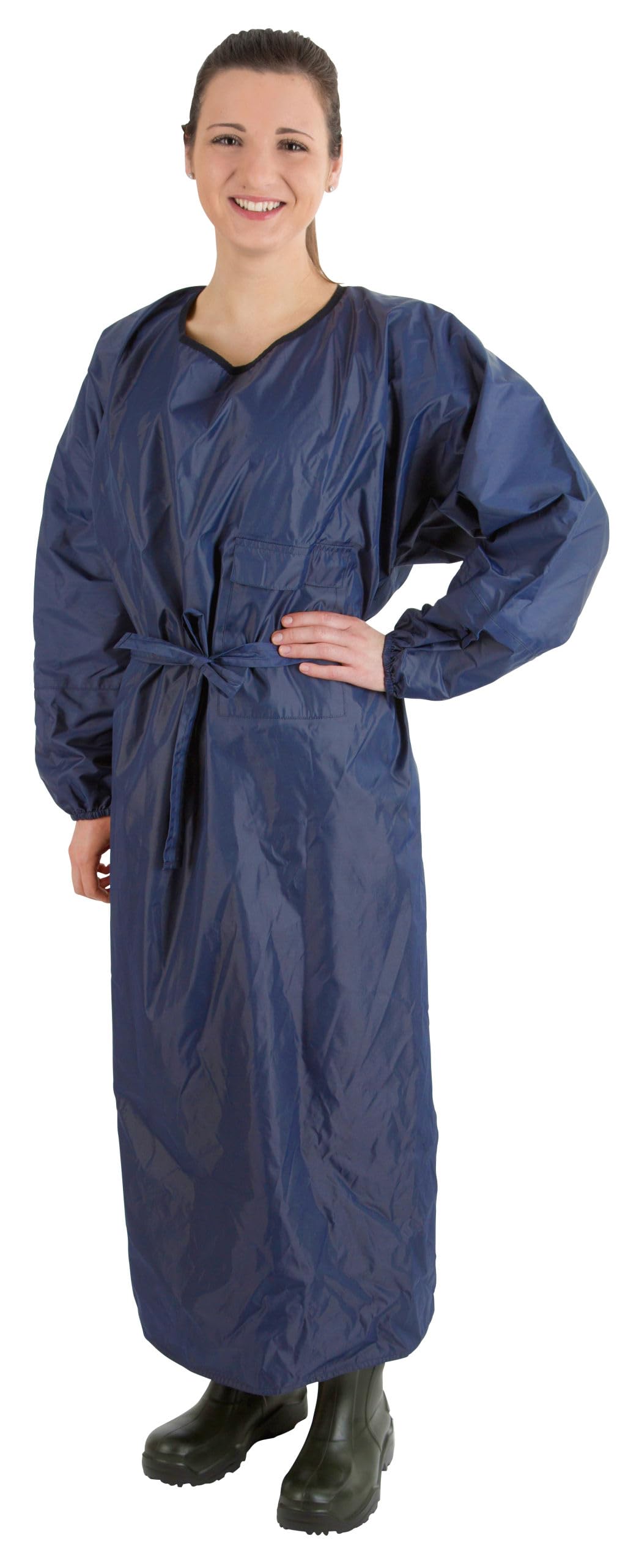 Kerbl Delantal de ordeño con manga, color azul marino, M L XL