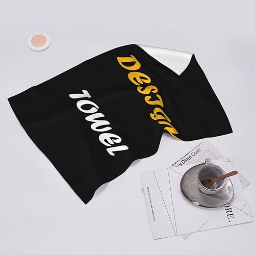 Miniatura 7 de deaokluy Toalla de mano personalizada, añade tu imagentextofoto, toalla suave y absorbente de 27.5 x 16 pulgadas para gimnasio hotel