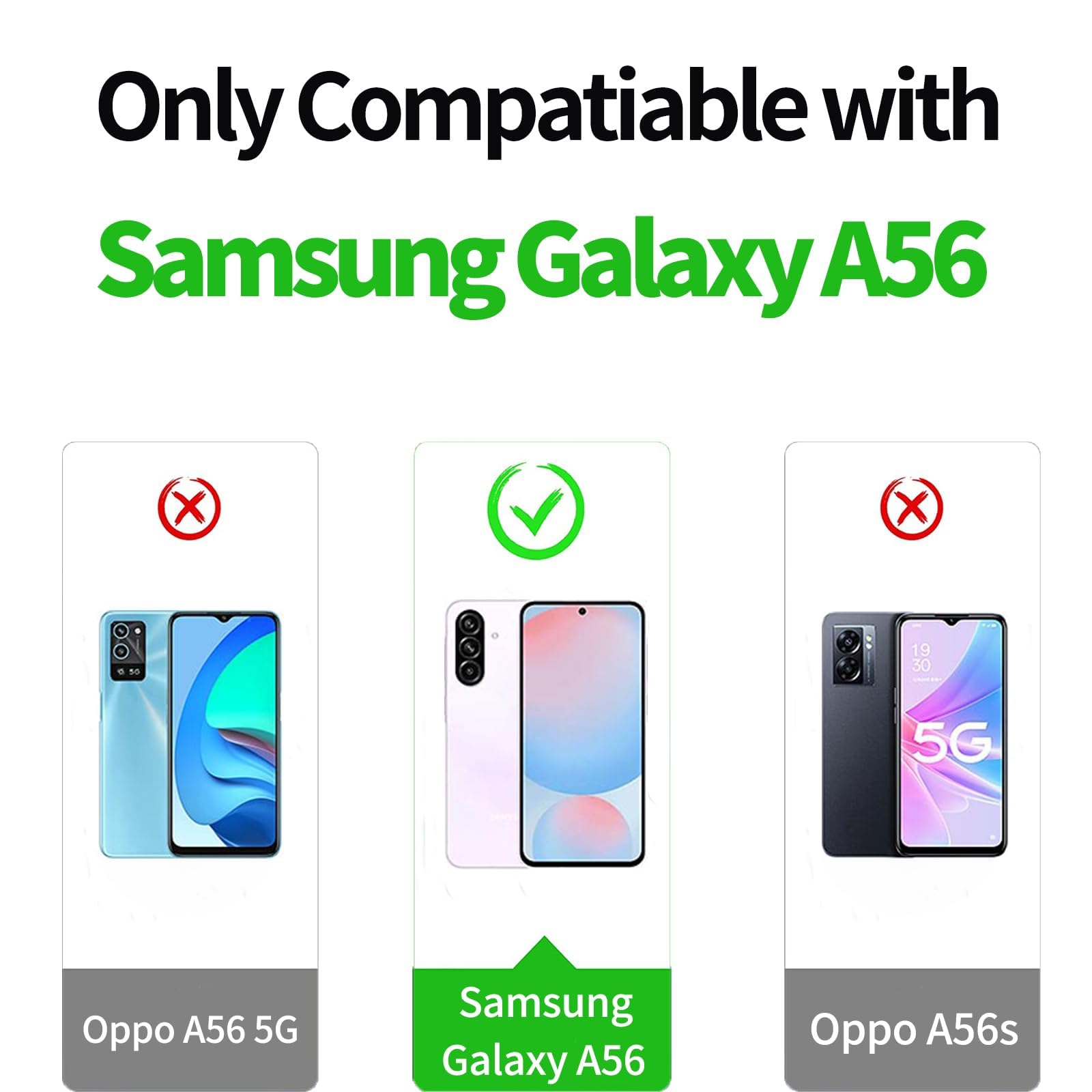 LeYi Etui do Samsung Galaxy A56 5G etui ze szkła hartowanego [2 paczki], miłość serce zderzak miękki silikon TPU cienki futerał ochronny na aparat do Samsung A56 kobiety, fioletowy