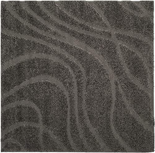 Image of Export Quality Microfiber Hand Woven Shaggy Carpet Collection with 2 inch Pile Height Carpet for Living Room & Hall Size 6x9 feet coular Dark Grey