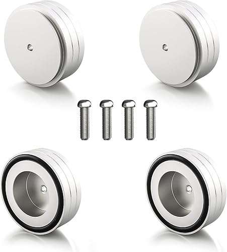 Miniatura 19 de Tertullus 4 pies de altavoz, picos de altavoz de 2.283 x 0.866 in, pies de aislamiento de alta fidelidad, soportes de aluminio, almohadillas de Negro