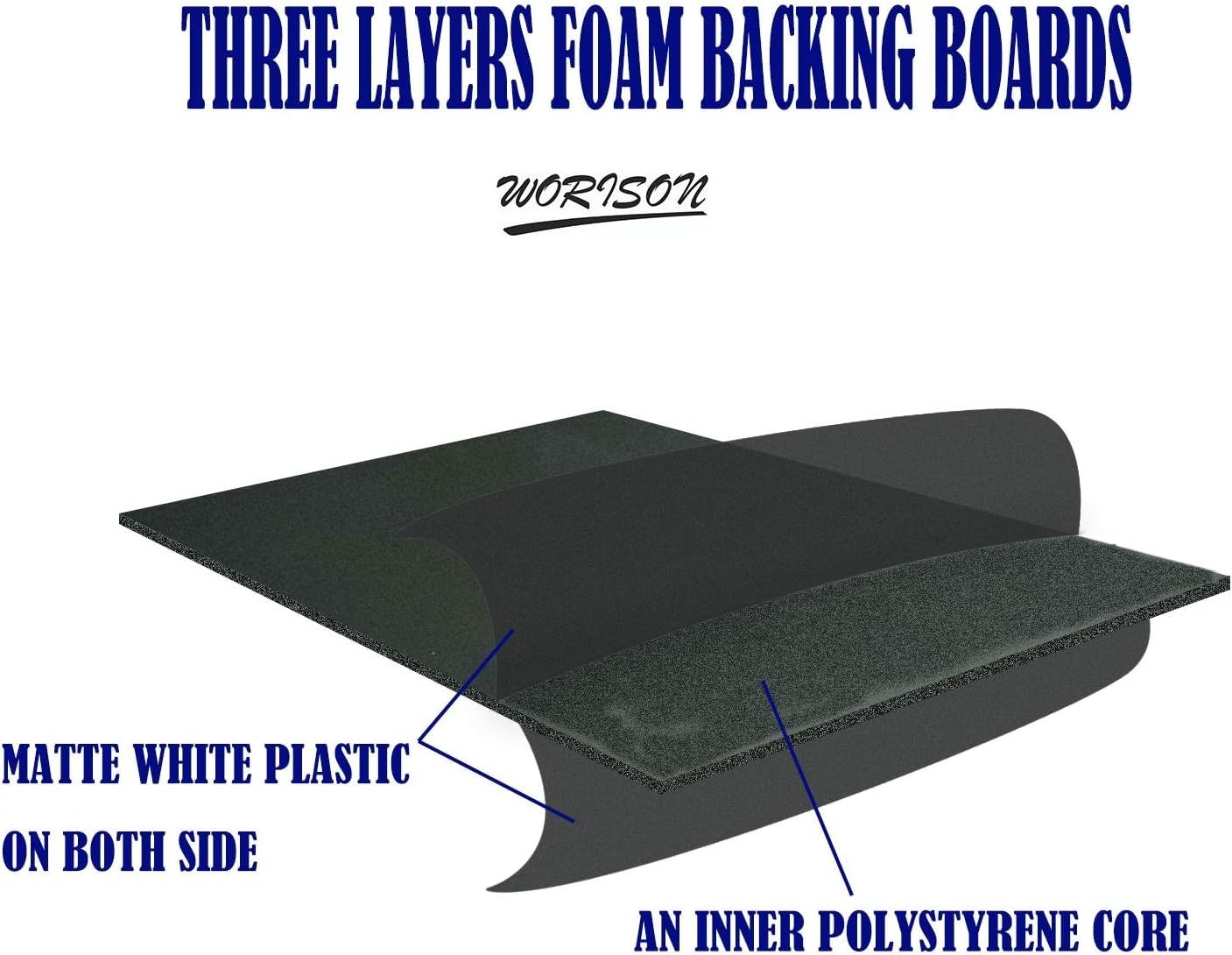 Worison Black A4 Size Set of 6 Craft Foam Board Set 3 mm 1