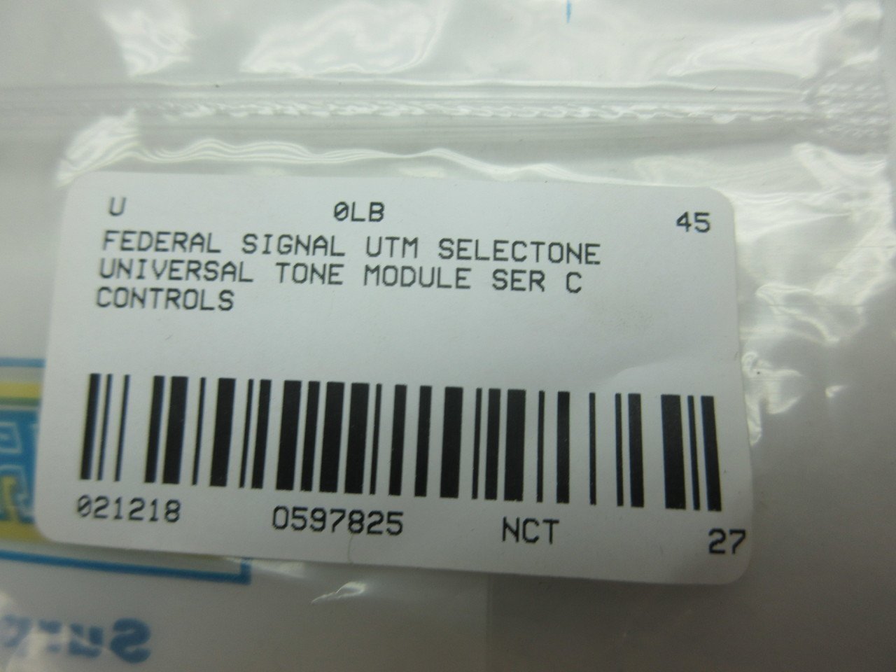 FEDERAL SIGNAL UTM SELECTONE Universal Tone Module D597825