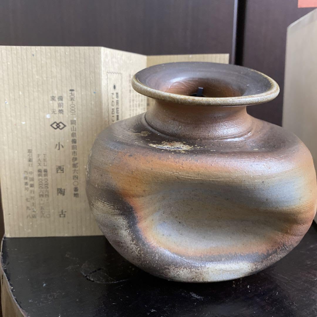 Amazon.co.jp: 備前焼小西陶古 花瓶 : ホーム＆キッチン