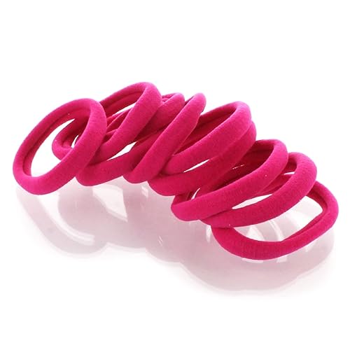 Miniatura 11 de My Lello Bandas elásticas grandes y gruesas para cola de caballo sin costuras, color verde esmeralda, 100