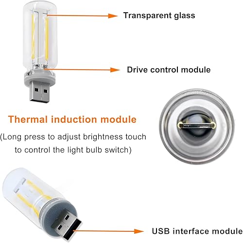 Miniatura 3 de Luz LED USB para el interior del automóvil, interfaz USB enchufable, luz ambiental retro, luces nocturnas de carga, lámpara de decoración interior