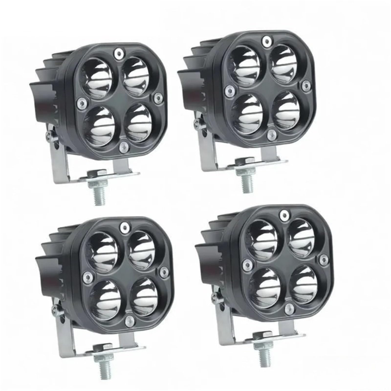 Światła drogowe 4x4 Samochód Terenowy Ciężarówka 12 V 24 V LED | 3 Cale 40 W Kwadratowa Listwa Świetlna Robocza Reflektory Reflektory Przeciwmgielne(4PCS White)