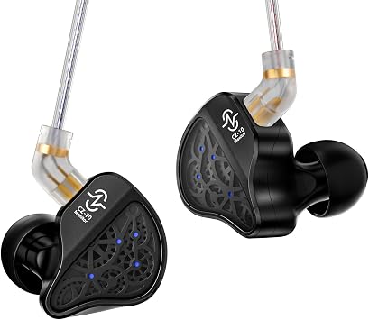CCZ CZ10 in Ear Monitor Headphones,1DD+4BA All-Metal HiFi Gaming Earbuds,,Professional Wired Earbuds,Stereo Sound Clear Wired Earphones , IEM Earphones with Detachable Cable Dark, NO Microphone