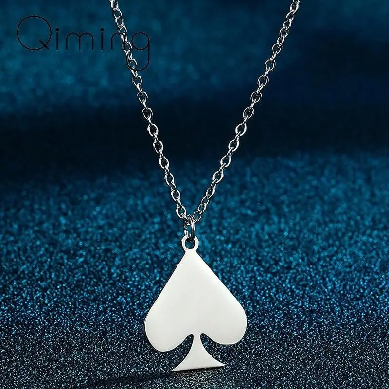 Collier As de Pique argent 925 anti-ternissement