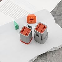 Vista 6 de ECSiNG Kit de conector eléctrico impermeable de 6 pines DT04-6P DT06-6S compatible con Deutsch compatible con enchufe sellado automotriz de la serie
