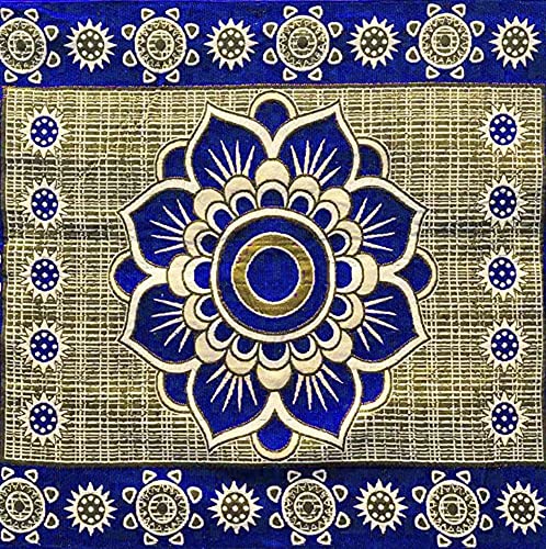 Image of Polyester 3-Layered Fridge Top Cover /Refrigerator Cover With 6 Utility Pockets (Color-Blue, Size-39x21 Inches)