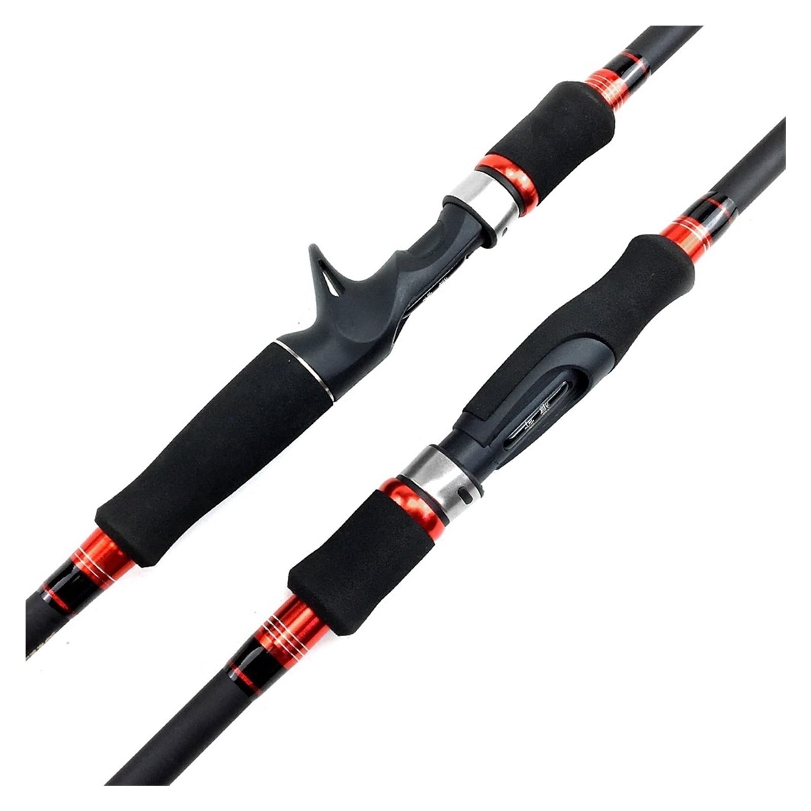 Angelrute 1.8m 2.1m 2.4m 2.7m 3.0m Carbon Teleskop Carbon Angelrute M Power Ultralight Travel Casting Spinnrute FüR Reisen In Salzwasser Und SüßWasser(Gun handle-01,2.7 m)