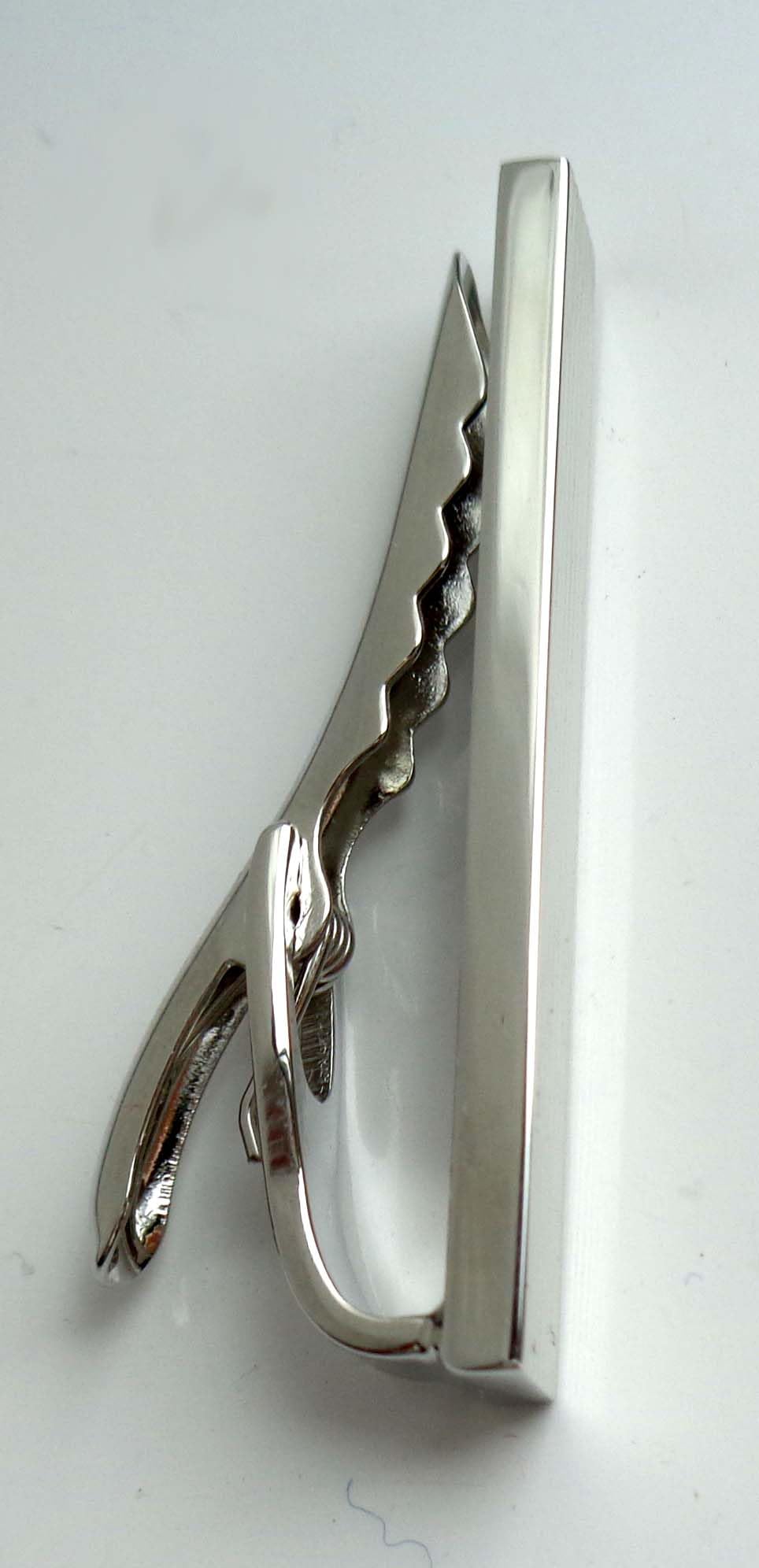 SET Manschettenknöpfe + kurze Krawattennadel silbern glänzend 4,7 cm + Geschenkboxen