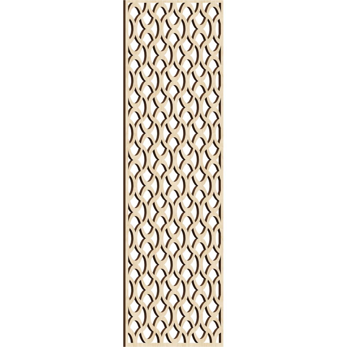 Resort Decorative Pierced Fretwork Wood Wall Panels, 21 3/8"W x 54 3/8"H x 3/8"T, Birch