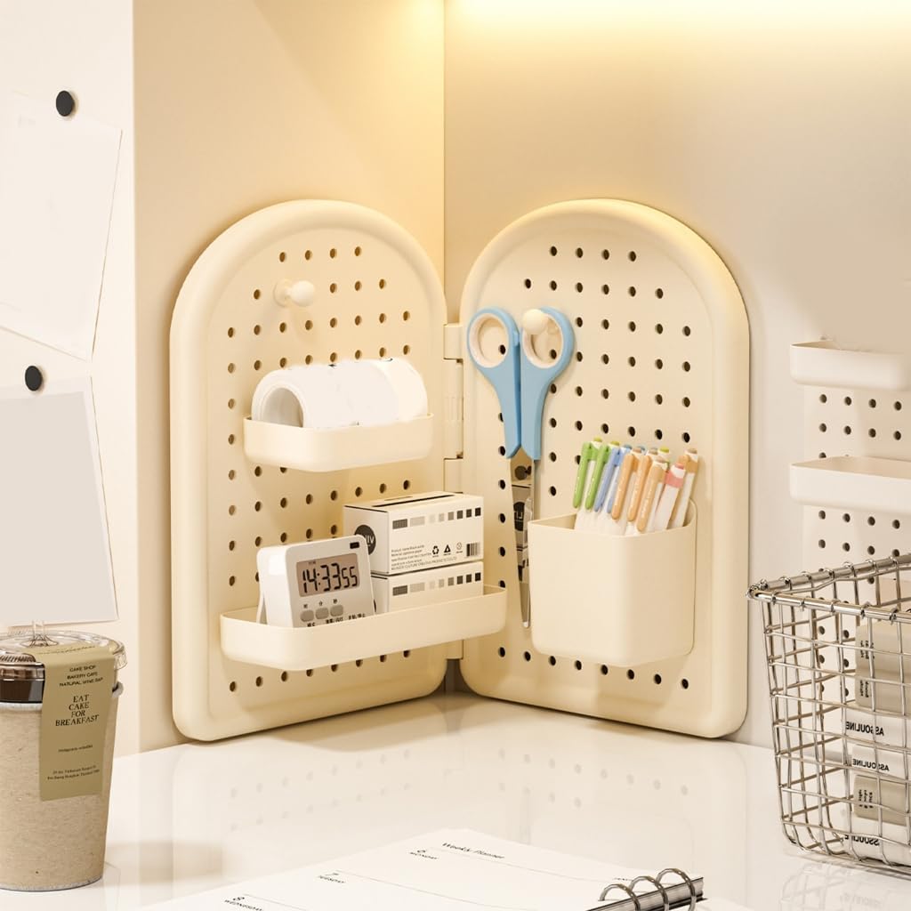 Corner Pegboard Shelf Wall Mounted Organizers For Space Saving