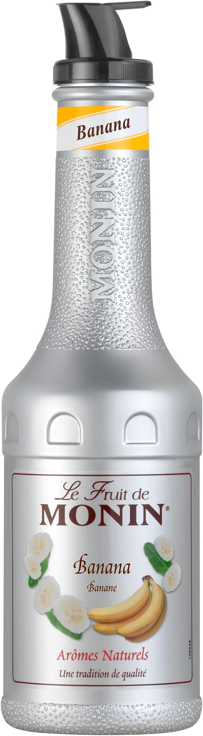 - MONIN Banana Fruit Mix Syrup, 33.8 fl oz (1 L), Pureed Fruit Sauce for Non-Alcoholic Mixer for Cocktails/Mocktails, Store at Room Temperature