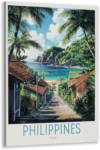JYscillate Philippines Asia Wall Art vintage travel posters nature city landscap