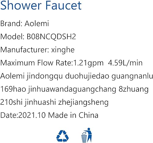 Miniatura 19 de Aolemi Grifo de bañera independiente para montaje en el suelo, con rociador de mano, mango único, grifos de baño de pie independientes, caño Mate