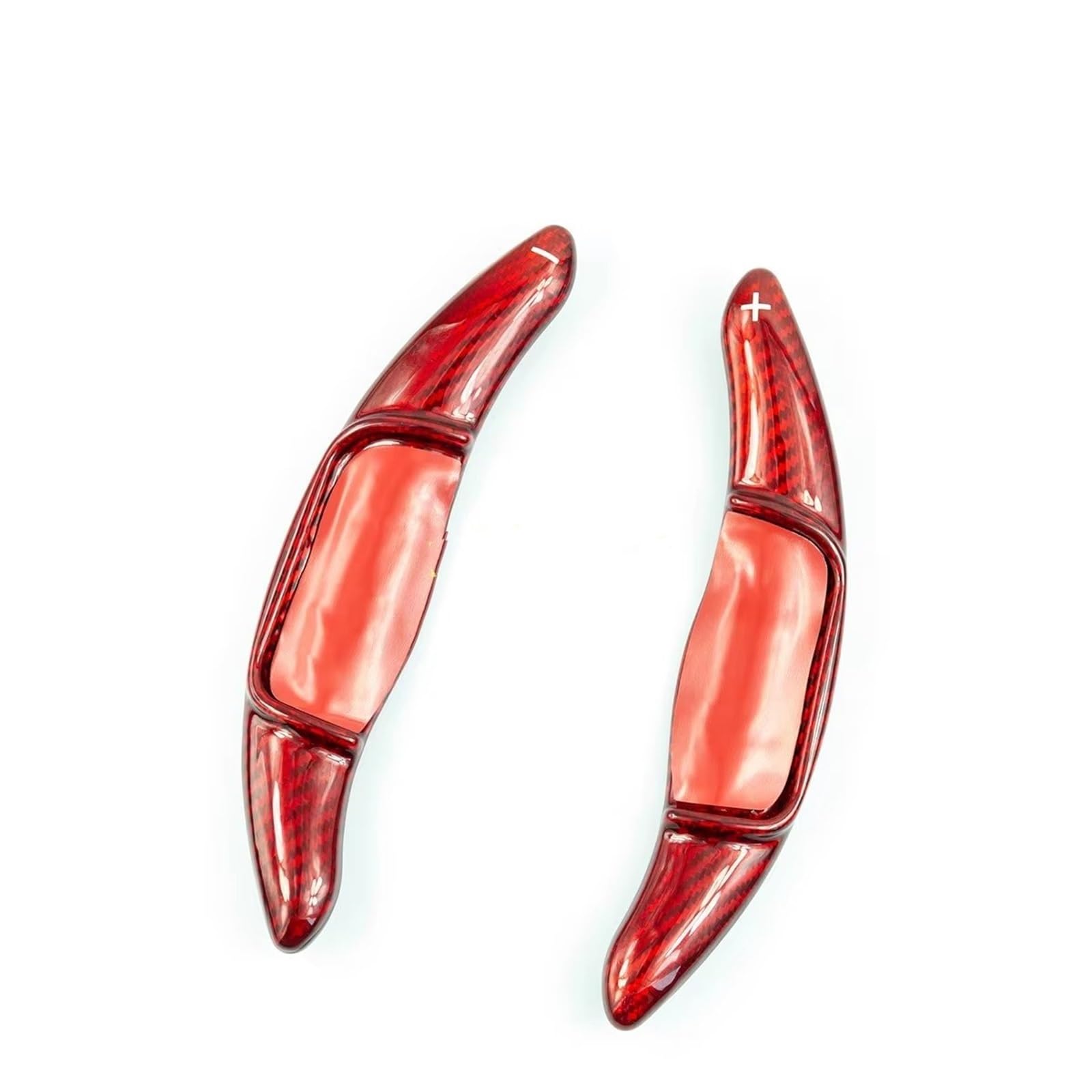 Lvdlrajj Carbon Red Gear Shift Paddles Compatible With Toyota For Camry For Avalon For Corolla Hatchback For Corolla Sedan Carbon Fiber Interior Steering Wheel Paddle Shifter Extension(Carbon Red)