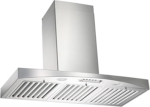 KOBE RA3830SQB-WM-5 Deluxe 30" Campana extractora para montaje en pared, 3 velocidades, 680 CFM, luces LED, filtros deflectores, acero inoxidable