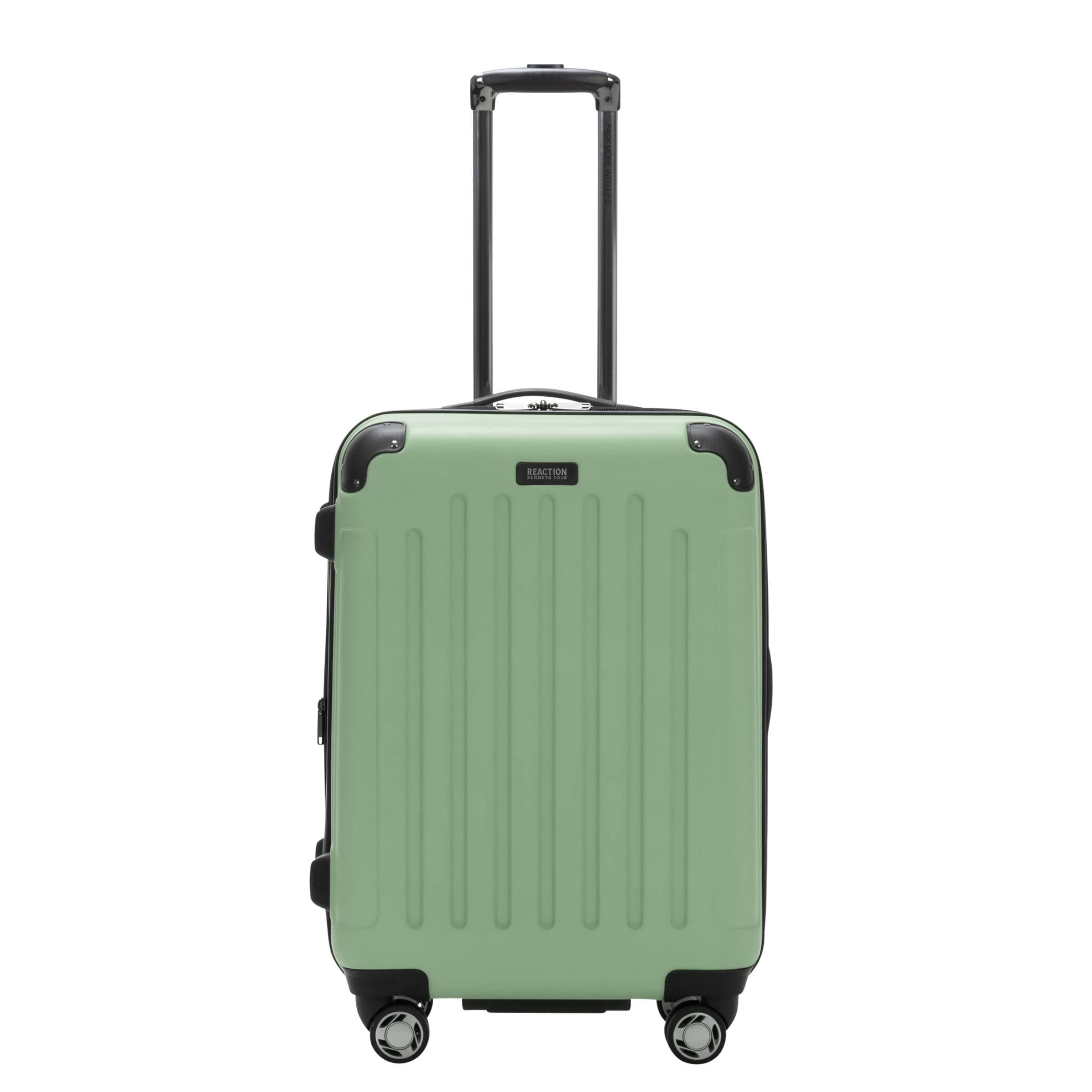 Kenneth Cole REACTION Renegade Luggage Expandable 8-Wheel Spinner Lightweight Hardside Suitcase, Seafoam, 24-Inch Checked