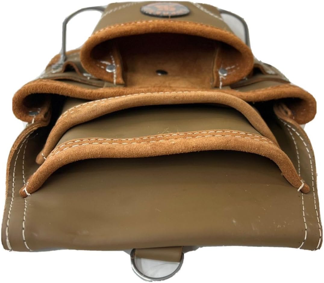 Leather Tool Pouch for Construction - Perfect Tool Pouches for Carpenters, Electricians, Drywall, Framing Work - Work Pouch - Screw & Nail Bags - 100% Leather Top Grain Leather