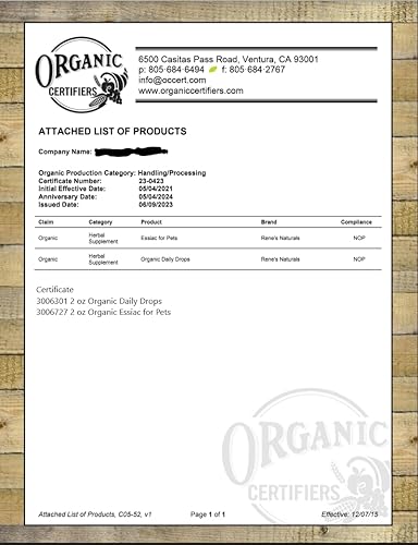 Miniatura 8 de ESSIAC Tea - Gotas diarias orgánicas y silvestres totalmente naturales para un mejor drenaje linfático y apoyo inmunológico, fórmula concentrada sin