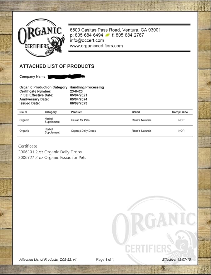 Té Orgánico Essiac Gotas Diarias 59ml miniatura 8