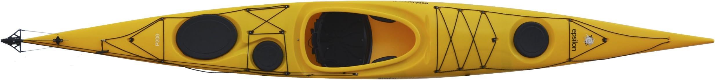 Epsilon P200 PE Rudder Sea Kayak, Yellow
