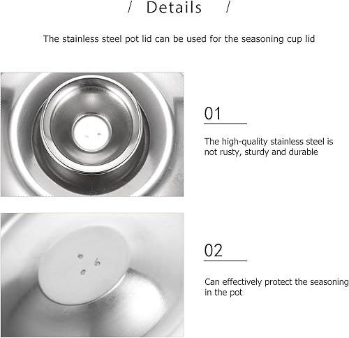 Miniatura 4 de DOITOOL Tapa universal para olla, tapa de olla de acero inoxidable, tapa de sartén pequeña, tapa de sazonador, tapa de cacerola, tapas de utensilios
