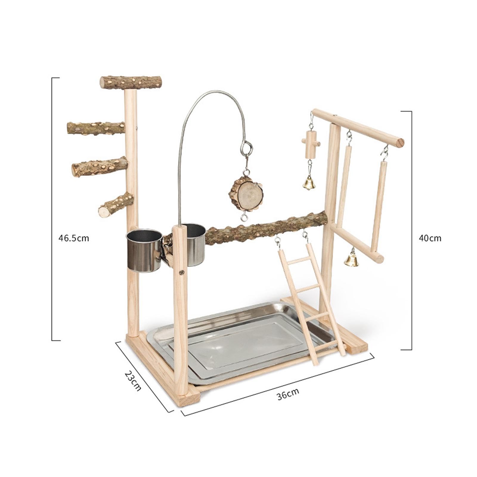 MagiDeal Parco Giochi per Pappagalli, Trespolo in Legno, Trespolo per Uccelli, Gioco per Parrocchetti, Cacatua, Conuri