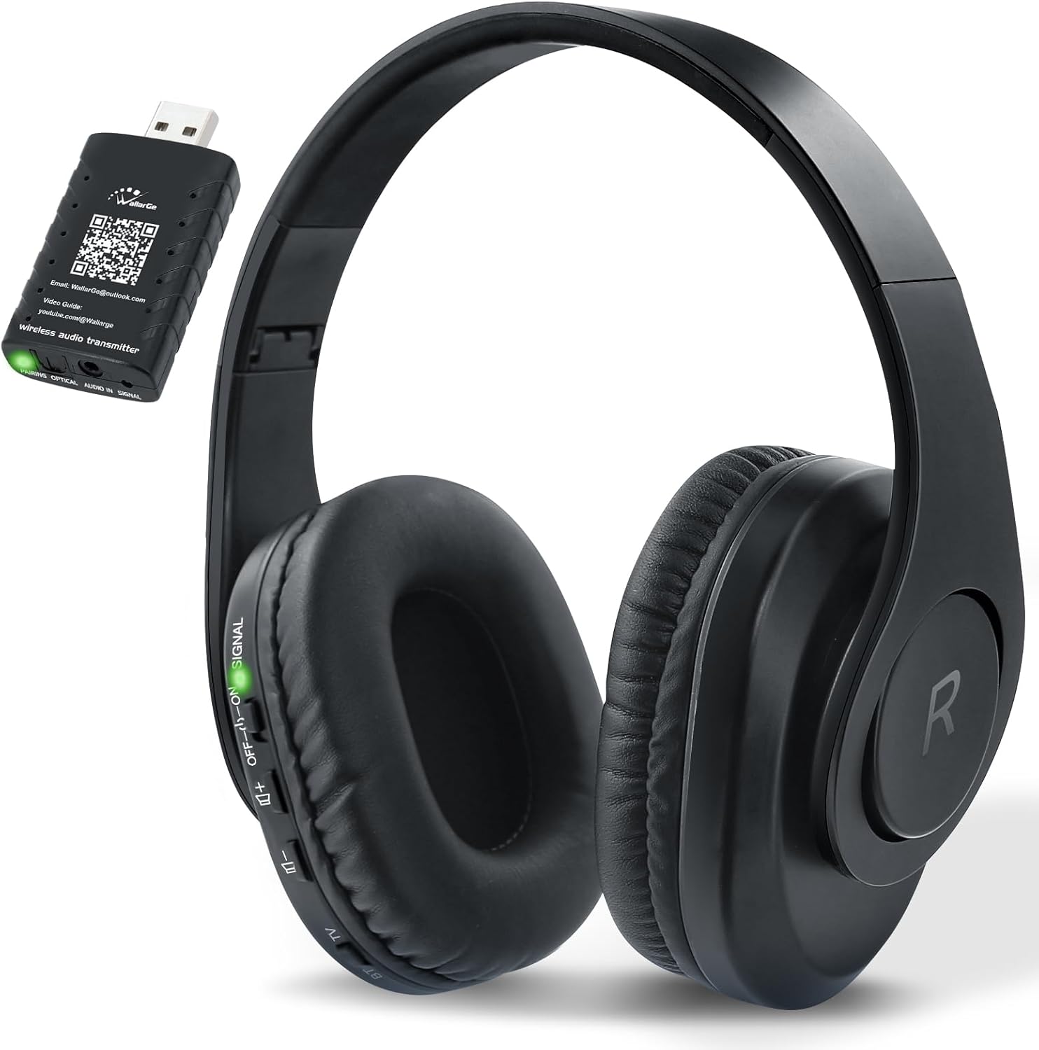 WallarGe Wireless Headphones for TV Watching